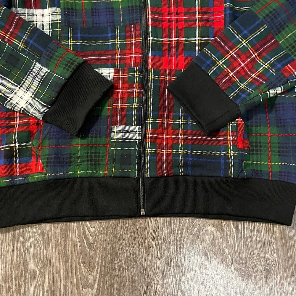 Polo Ralph Lauren Men's Patchwork Plaid Fleece Lined Full Zip Hoodie Size - Picture 4 of 9